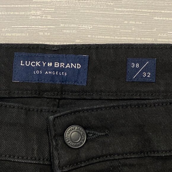 Lucky Brand 410 Jeans Mens 38 x 32 Black Denim Pants Straight Leg - Picture 6 of 13